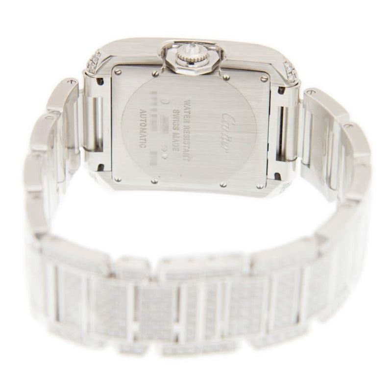 Cartier Tank Anglaise Diamond Pave 18kt White Gold Automatic Men's Watch #HPI00561 - Watches of America #5