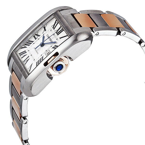 Cartier Tank Anglaise Automatic Silver Dial Watch #W5310007 - Watches of America #2
