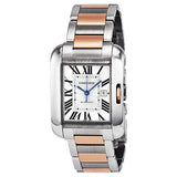 Cartier Tank Anglaise Automatic Silver Dial Watch #W5310007 - Watches of America