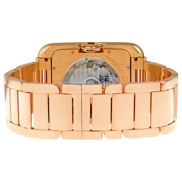 Cartier Tank Anglaise Silver Dial 18k Rose Gold Men's Watch #W5310002 - Watches of America #3