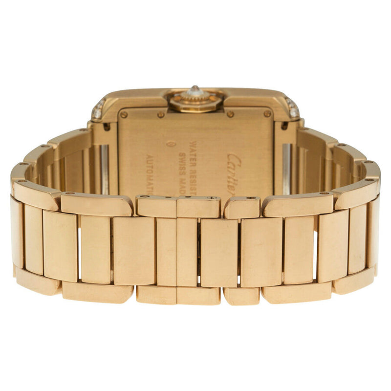 Cartier Tank Anglaise Silver Dial 18kt Pink Gold Men's Watch #WT100003 - Watches of America #3