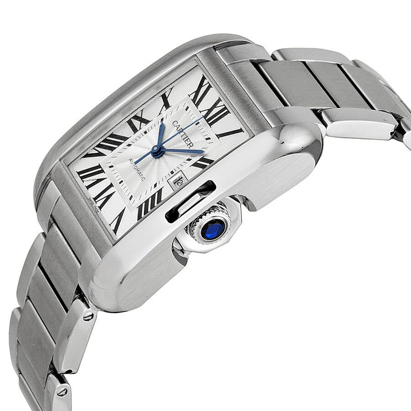 Cartier Tank Anglaise Automatic Silver Dial Stainless Steel Men's Watch #W5310009 - Watches of America #2