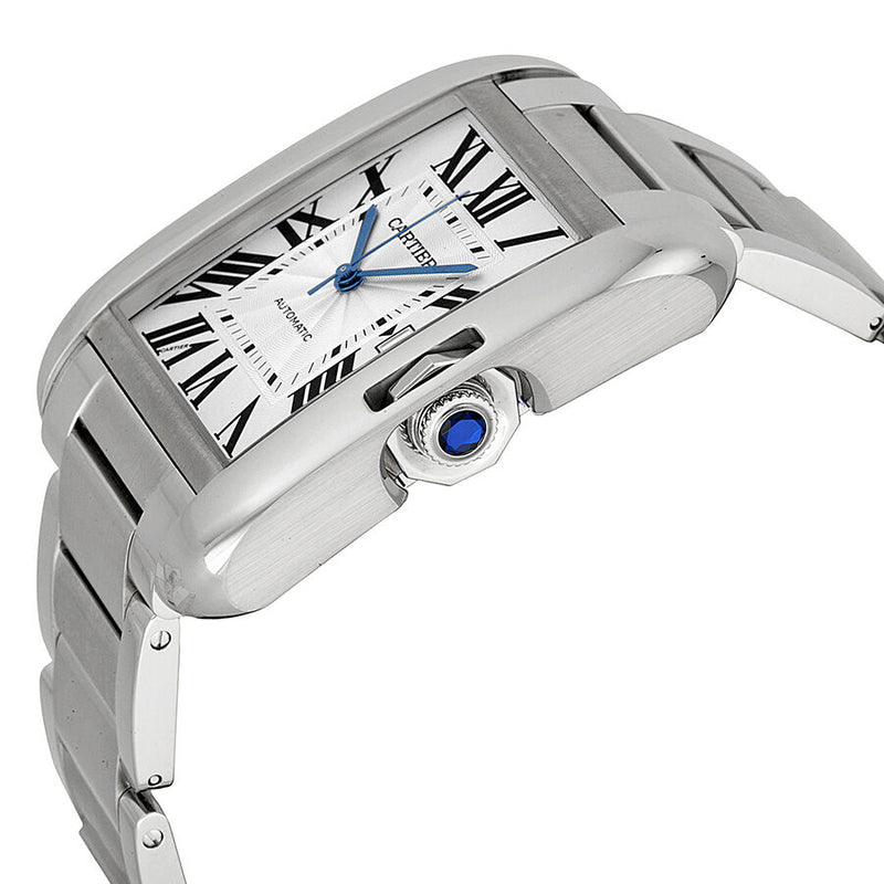 Cartier Tank Anglaise Silver Dial Stainless Steel Men's Watch #W5310008 - Watches of America #2