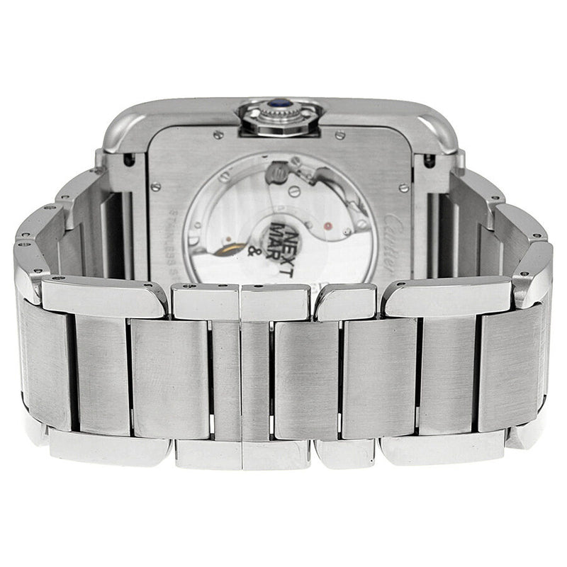 Cartier Tank Anglaise Silver Dial Stainless Steel Men's Watch #W5310008 - Watches of America #3