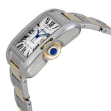 Cartier Tank Anglaise Silver Dial Steel and 18kt Yellow Gold Ladies Watch #W5310047 - Watches of America #2