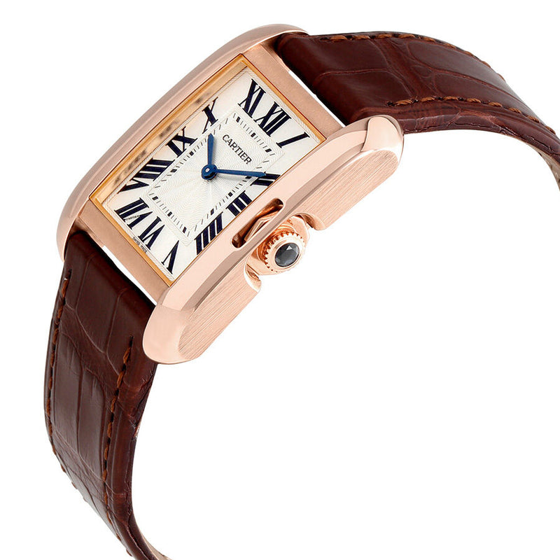 Cartier Tank Anglaise Silvered Flinque Dial Ladies Watch #W5310042 - Watches of America #2