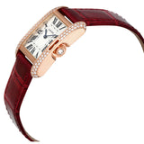 Cartier Tank Anglaise Silvered Flinque Dial Watch #WT100029 - Watches of America #2