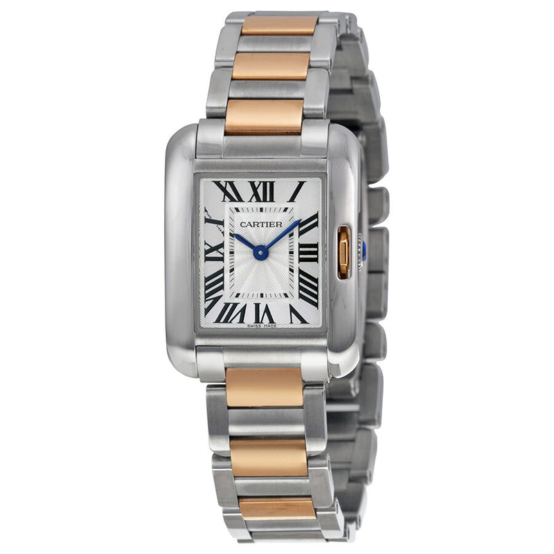 Cartier Tank Anglaise Silver Dial Ladies Watch #W5310019 - Watches of America