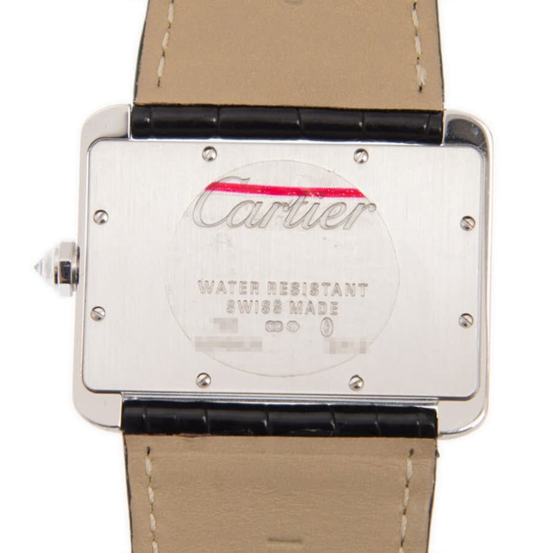 Cartier Tank Divan Cream Dial Ladies 18 Carat White Gold Diamond Watch #WA301370 - Watches of America #4