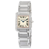 Cartier Tank Francaise 18kt White Gold Diamond Ladies Watch #WE1002S3 - Watches of America
