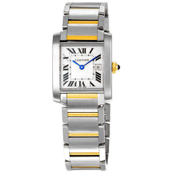 Cartier Tank Francaise 18kt Yellow Gold and Steel Ladies Watch #W51012Q4 - Watches of America