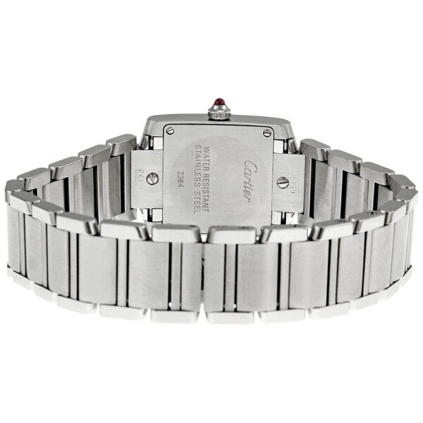 Cartier Tank Francaise Limited Edition Steel Raspberry Ladies Watch #W51030Q3 - Watches of America #3