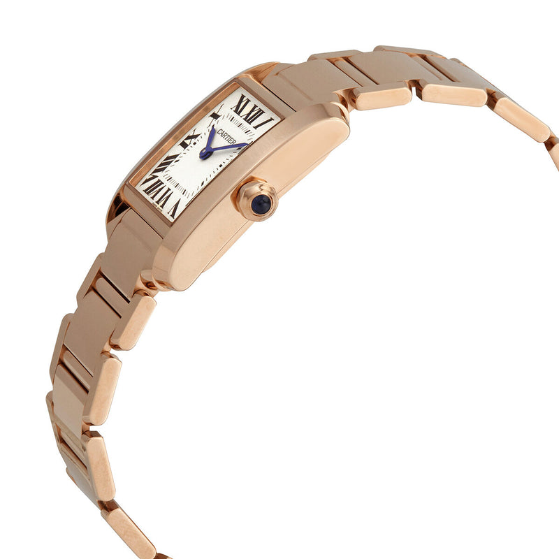 Cartier Tank Francaise Silver Dial 18kt Rose Gold Ladies Watch #WGTA0030 - Watches of America #2