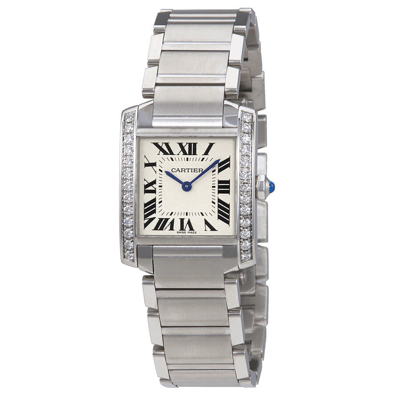 Cartier Tank Francaise Silver Dial Ladies Watch #W4TA0009 - Watches of America
