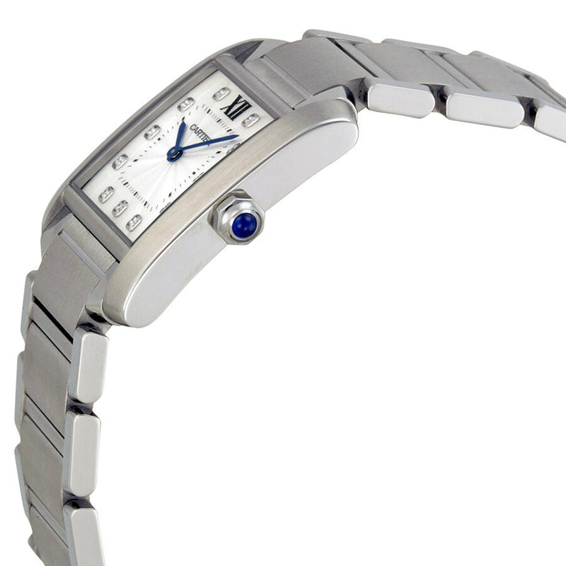 Cartier Tank Francaise Silver Dial Ladies Watch #WE110007 - Watches of America #2