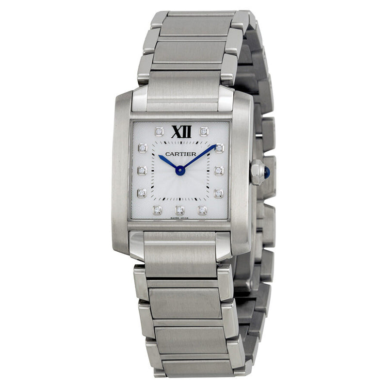 Cartier Tank Francaise Silver Dial Ladies Watch #WE110007 - Watches of America