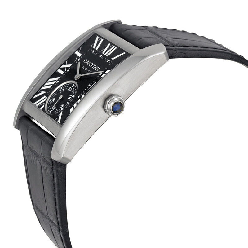 Cartier Tank MC Automatic Black Dial Black Leather Men's Watch #W5330004 - Watches of America #2