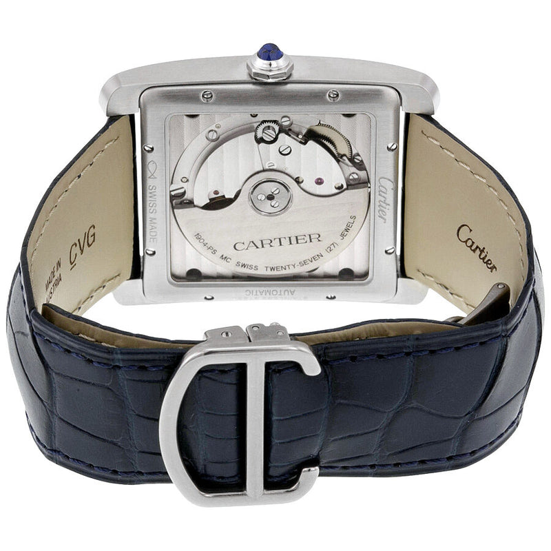Cartier Tank MC Blue Dial Stainless Steel Men's Watch #WSTA0010 - Watches of America #3
