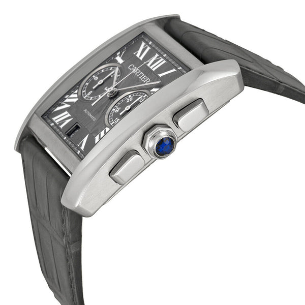 Cartier Tank MC Chronograph Grey Dial Grey Leather Men's Watch #W5330008 - Watches of America #2