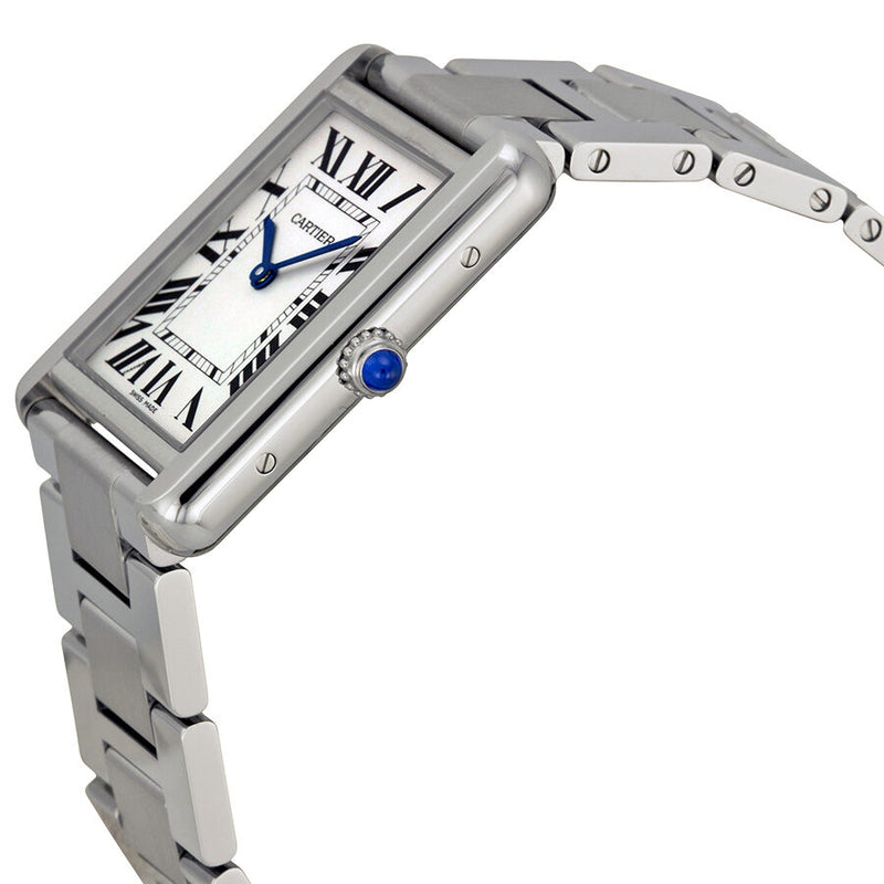 Cartier Tank Solo Silvered Opaline Dial Large Watch #W5200014 - Watches of America #2