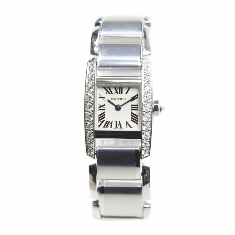 Cartier Tankissime Diamond 18kt White Gold Ladies Watch #WE70039H - Watches of America