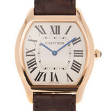 Cartier Tortue Silver Dial 18K Pink Gold Men's Large Watch #WGTO0002 - Watches of America