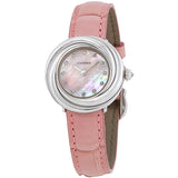 Cartier Trinity Pink Mother of Pearl Diamond Dial 18Kt White Gold Patent Leather Ladies Watch #WG200846 - Watches of America