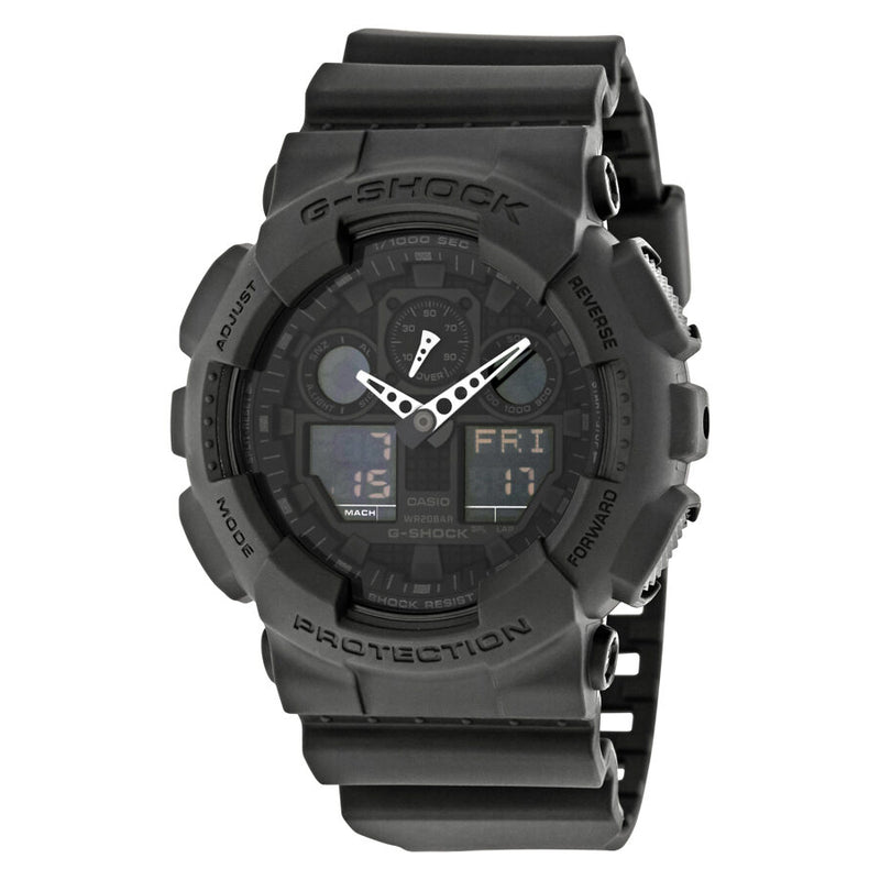 Casio G-Shock Classic Series Analog-Digital Black Dial Men's Watch #GA100-1A1CR - Watches of America