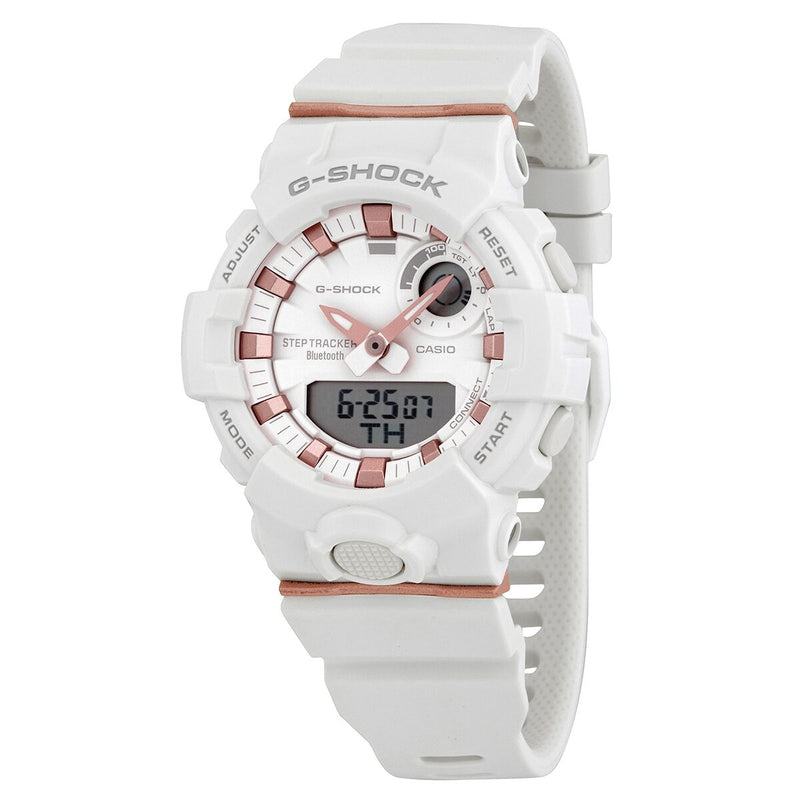 Casio Perpetual Alarm Chronograph Quartz Analog-Digital White Dial Men's Watch #GMAB800-7A - Watches of America