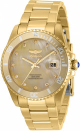 Invicta Pro Diver reloj de cuarzo con esfera dorada y cristal para mujer 31700