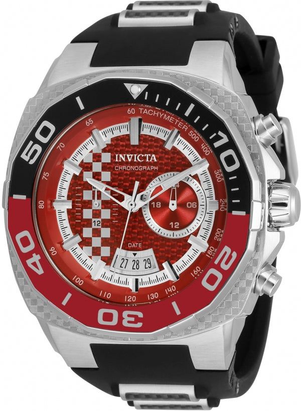 Invicta Speedway Reloj de cuarzo con esfera roja para hombre 33191