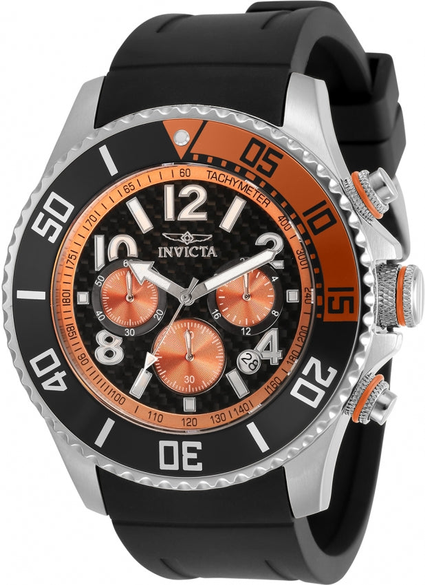 Invicta Pro Diver Reloj cronógrafo de cuarzo con esfera negra para hombre 29712