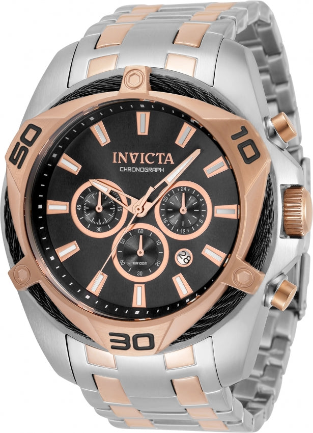 Invicta Bolt Cronógrafo Cuarzo Esfera Negra Reloj para Hombre 34129