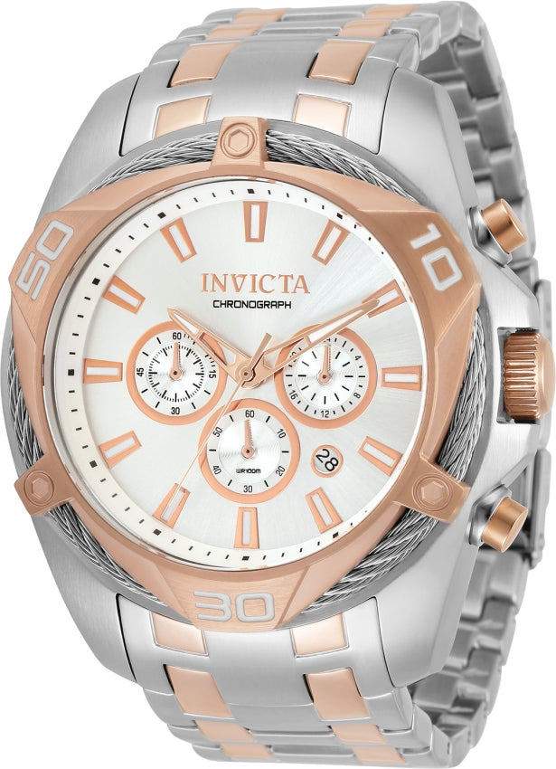 Invicta Bolt Cronógrafo Cuarzo Esfera plateada Reloj para hombre 34134