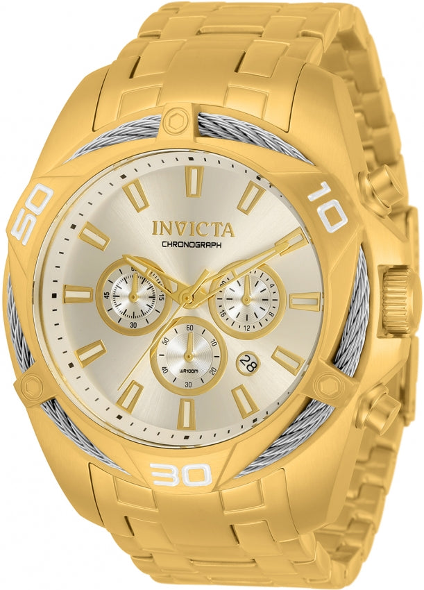 Invicta Bolt Cronógrafo Cuarzo Esfera plateada Reloj para hombre 34121