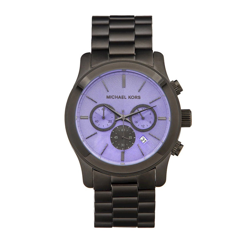 Michael Kors Runway Gunmetal Violet Unisex Watch  MK5954 - Watches of America