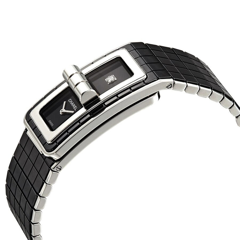 Chanel Black Code Coco Black Diamond Dial Ladies Steel and Ceramic Watch #H5147 - Watches of America #2