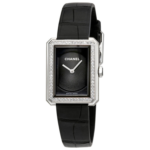 Chanel Boy-Friend Black Guilloche Dial Ladies Watch #H4883 - Watches of America