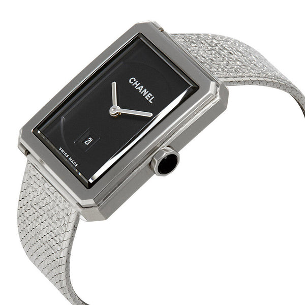 Chanel Boyfriend Black Guilloche Dial Ladies Watch #H4878 - Watches of America #2