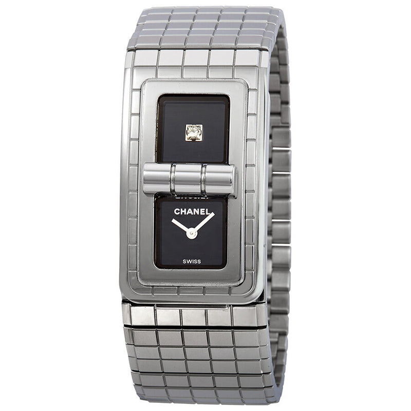 Chanel Code Coco Black Lacquered Dial Ladies Watch #H5144 - Watches of America