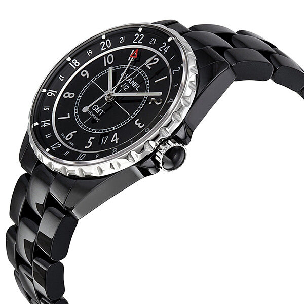 Chanel J12 Automatic GMT Black High-Tech Ceramic Unisex Watch #H3102 - Watches of America #2