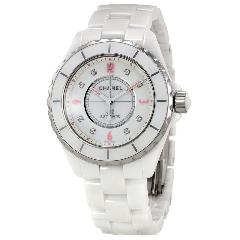 Chanel J12 Automatic White Dial Ladies Watch #H4864 - Watches of America