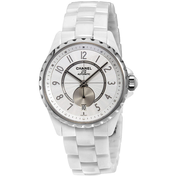Chanel J12 Automatic White Dial Ceramic Unisex Watch #H3837 - Watches of America