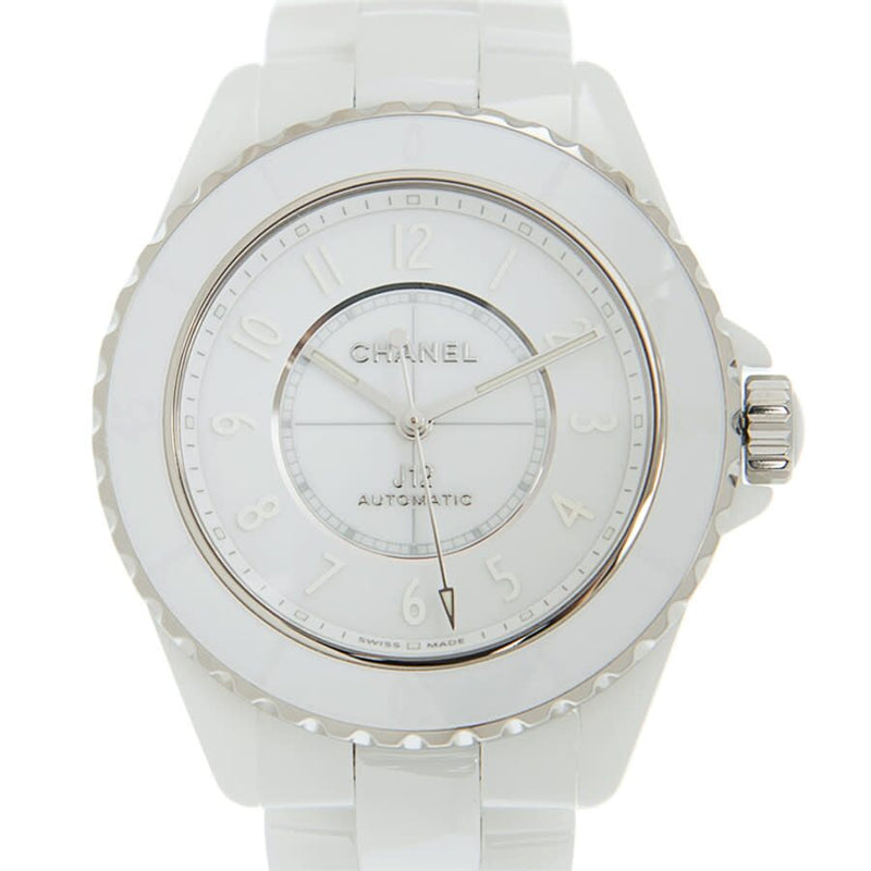 Chanel J12 Phantom White Dial Ladies Watch #H6186 - Watches of America