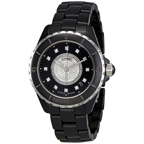 Chanel J12 Black Ceramic Unisex Watch #H1757 - Watches of America