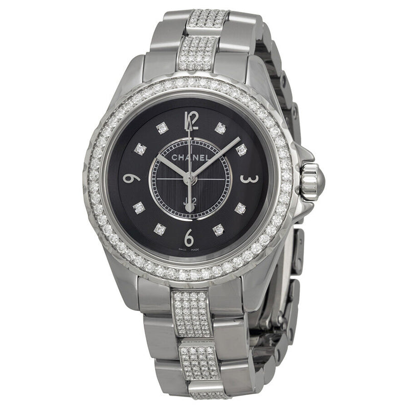 Chanel J12 Chromatic Automatic Grey Dial Titanium and Ceramic Ladies Watch #H3105 - Watches of America