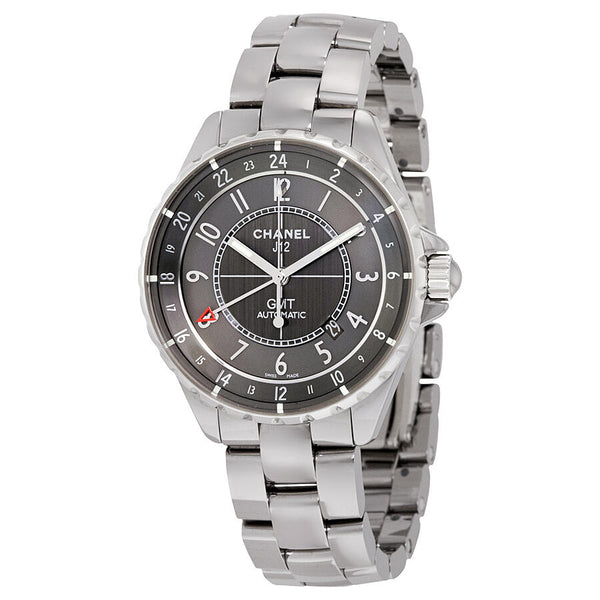 Chanel J12 Chromatic GMT Automatic Charcoal Titanium Ceramic Watch #H3099 - Watches of America