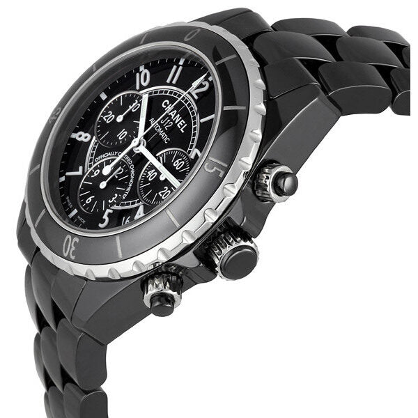 Chanel J12 Chronograph Black Ceramic Unisex Watch #H0940 - Watches of America #2
