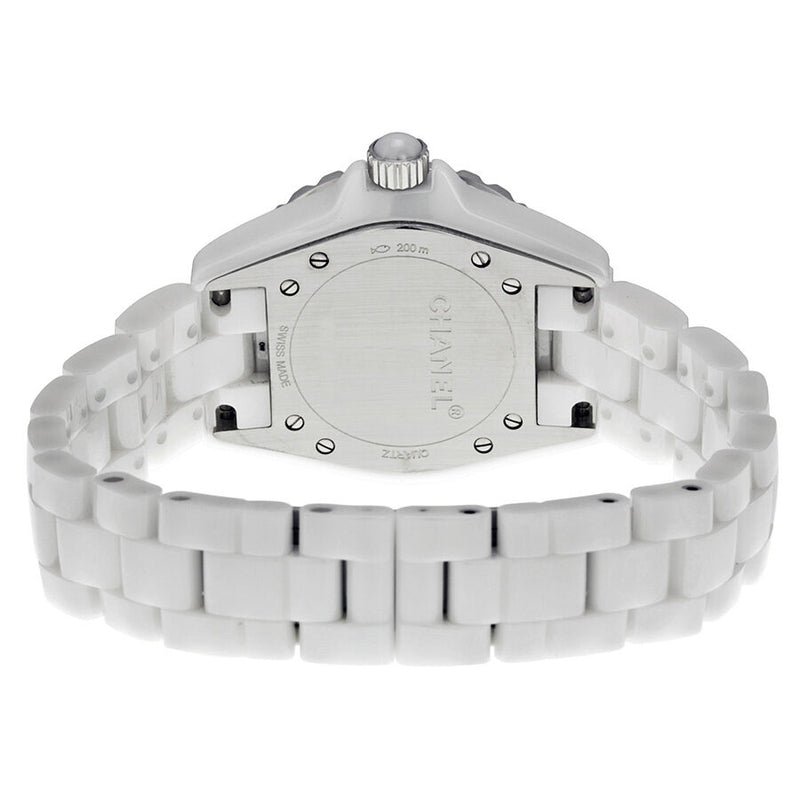 Chanel J12 Diamond Bezel White Ceramic Ladies Watch #H2429 - Watches of America #3