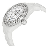 Chanel J12 Diamond Bezel White Ceramic Unisex Watch #H2430 - Watches of America #2